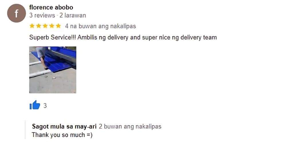 Testimonial from Florence A.