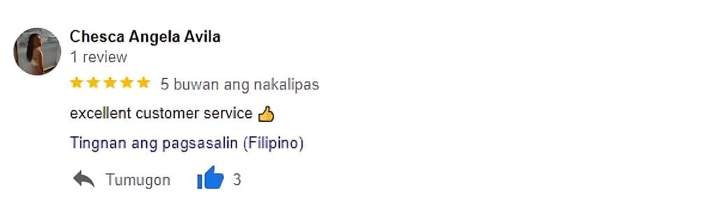 Testimonial from Chesca A.